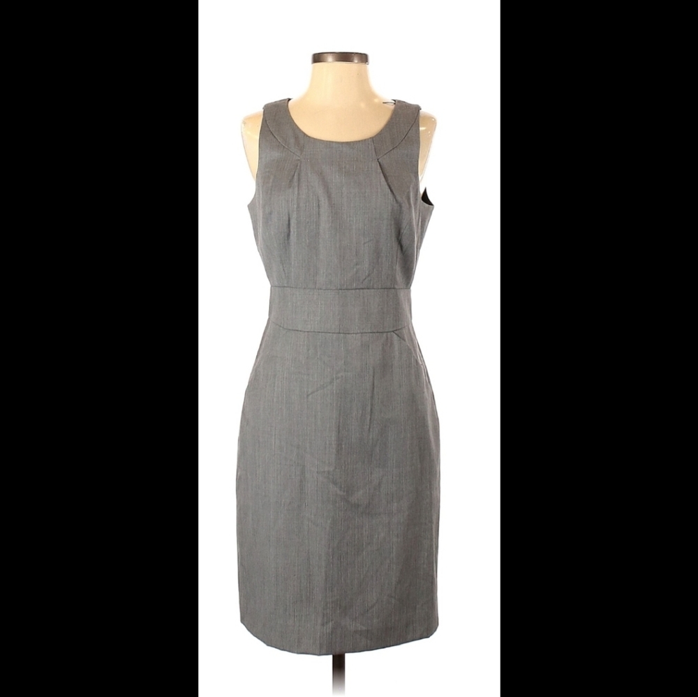 J. Crew Emmaleigh sleeveless gray tailored dress